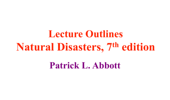 Natural disasters patrick abbott pdf