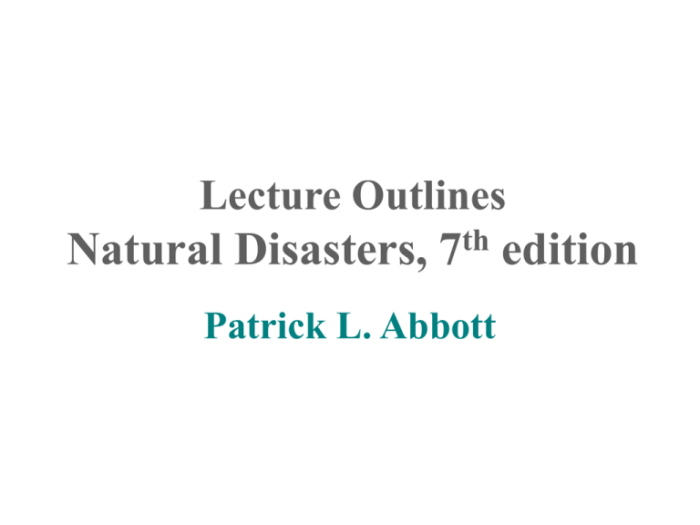 Natural disasters patrick abbott pdf