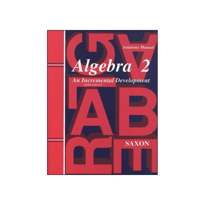 Saxon algebra 2 solutions manual