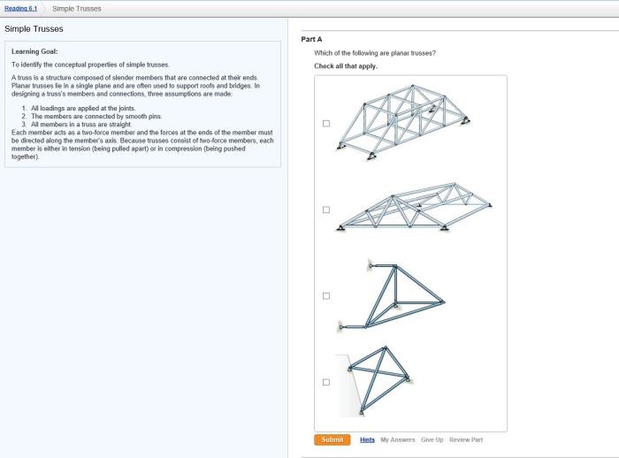 Truss planar uncertain stiffness